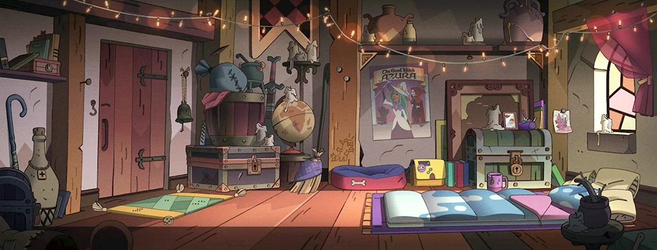 Комната. Картинка из мультфильма