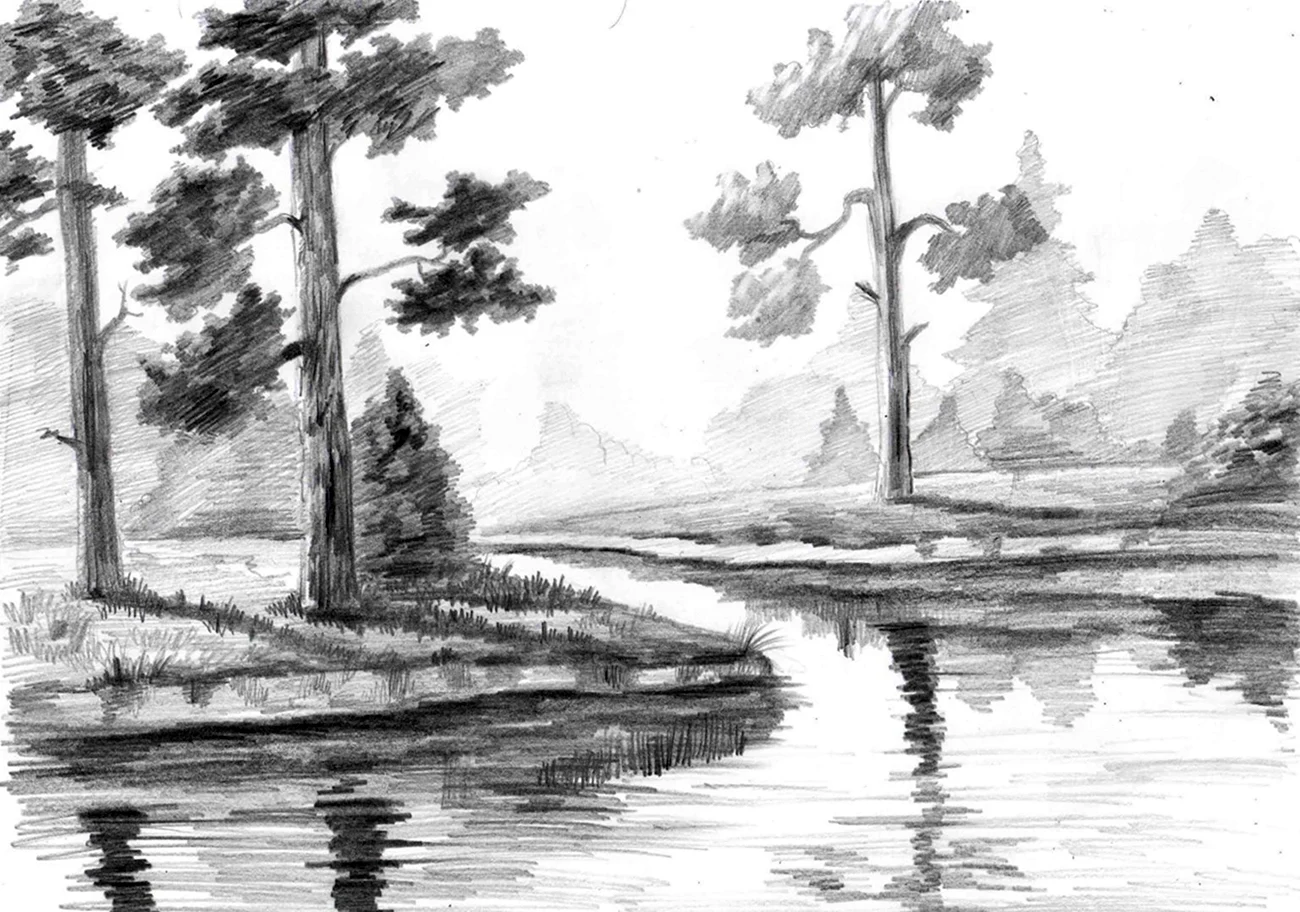 Кончаловский зарисовка пейзажа. Красивая картинка