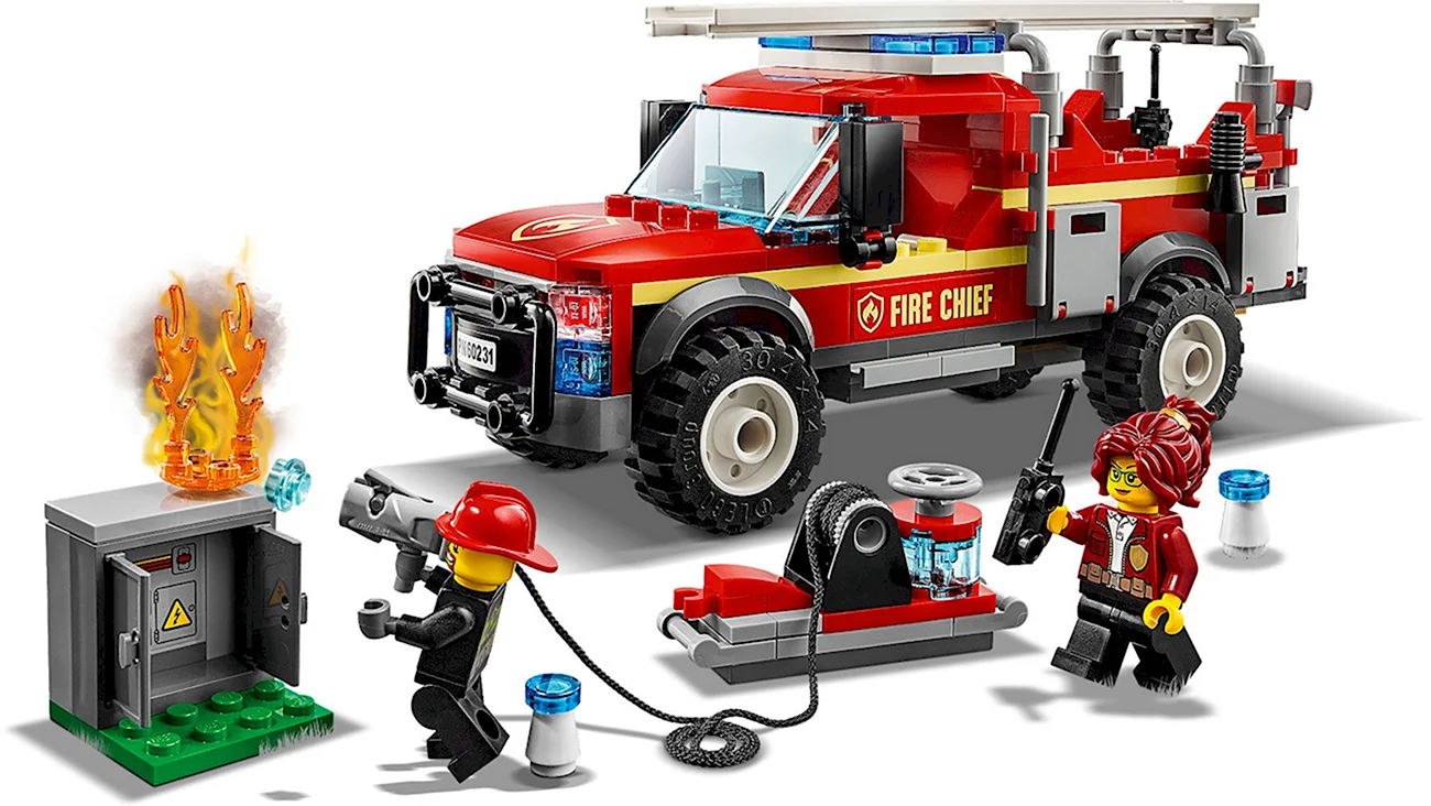 Конструктор LEGO City 60231 грузовик начальника пожарной охраны. Картинка из мультфильма