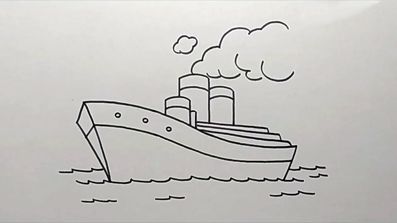 Корабль рисунок карандашом легкий. Для срисовки