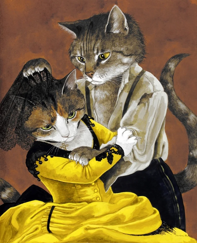Кошки художница Susan Herbert -. Красивое животное
