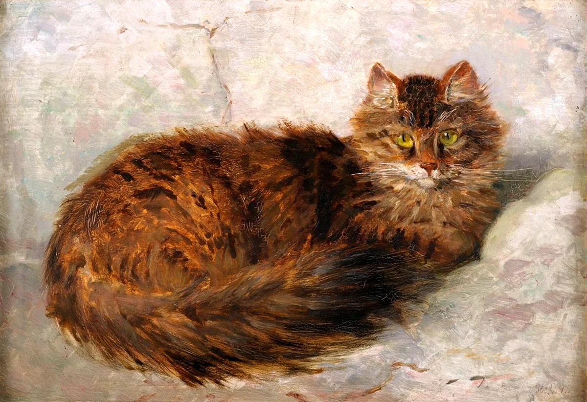 Кошки в живописи. Красивое животное