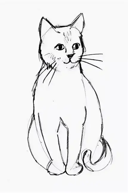 Кот карандашом для срисовки. Красивые картинки животных