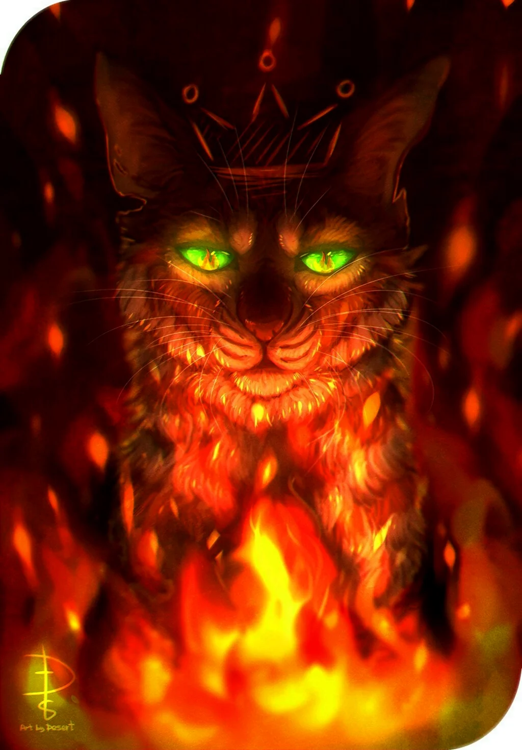 Коты Воители Огнезвёзд-Огненный кот. Красивое животное