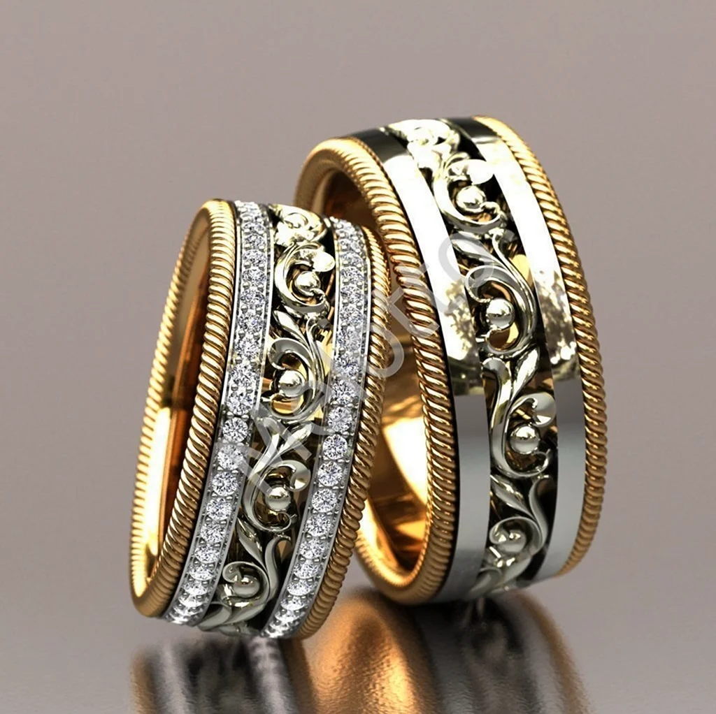 Красивые обручальные кольца из золота. Красивая картинка