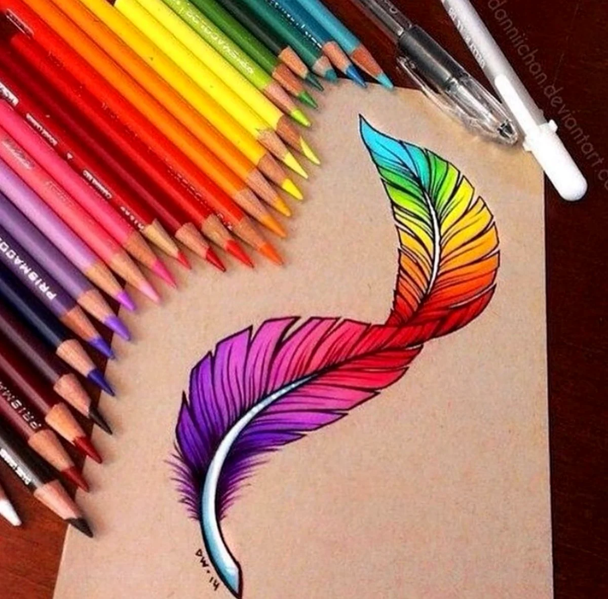 Красивые рисунки цветными карандашами. Красивая картинка