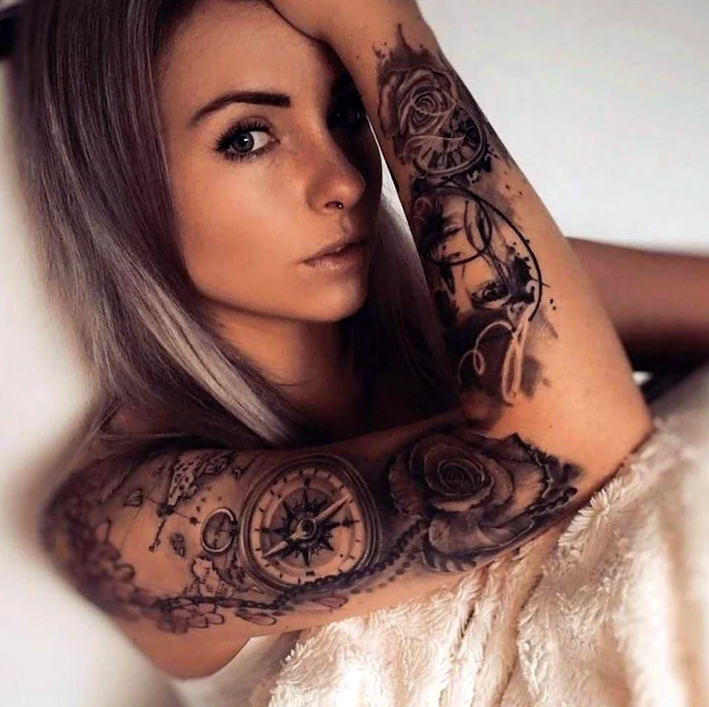 Красивые Татуировки. Красивая девушка