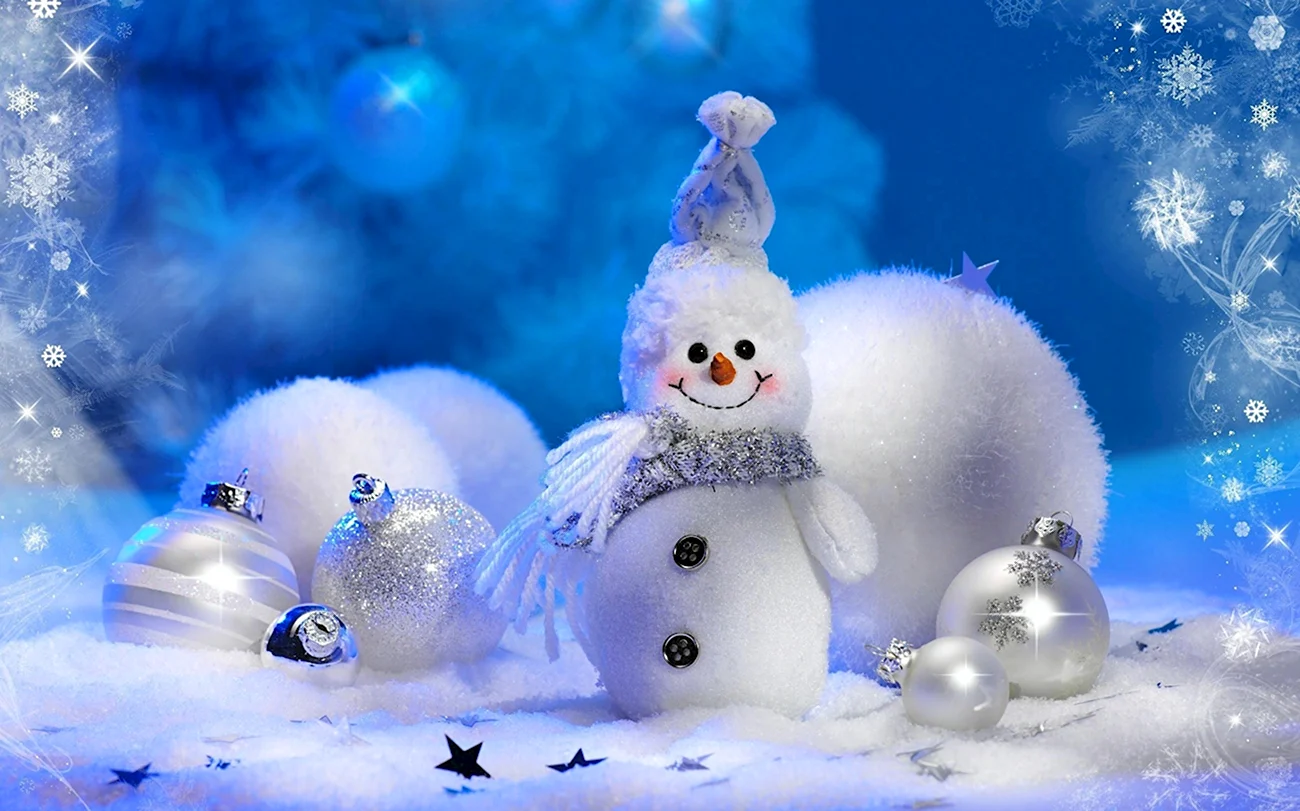 Красивые зимние Снеговики. Красивая картинка