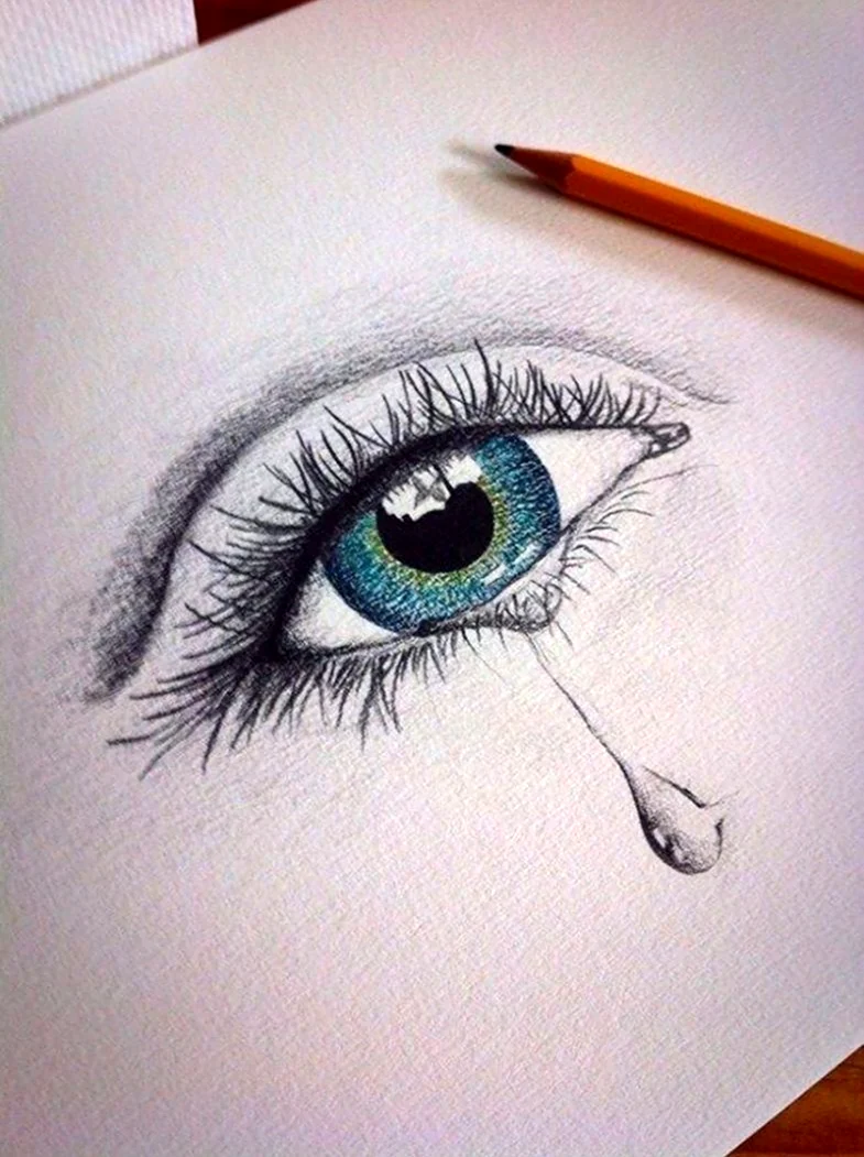 Красивый глаз карандашом. Красивая картинка