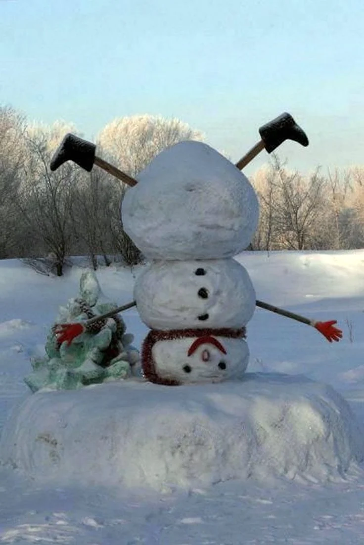 Креативный Снеговик. Картинка