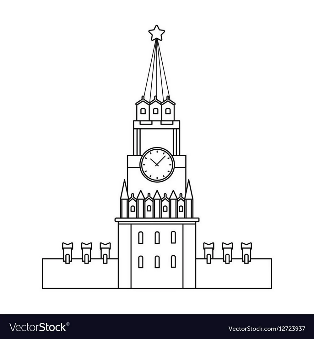 Кремль Москва раскраска. Для срисовки