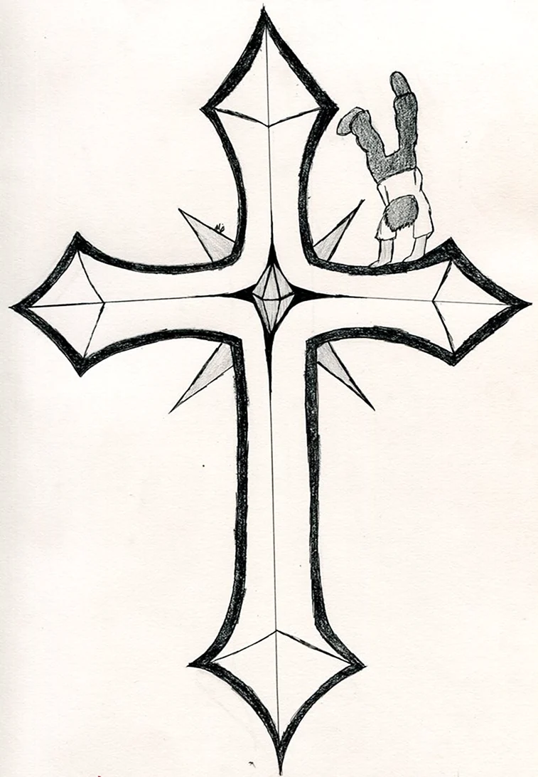 Крест рисунок. Для срисовки
