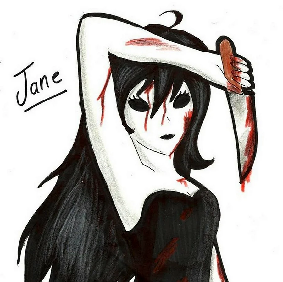 Крипипаста Джейн убийца. Для срисовки
