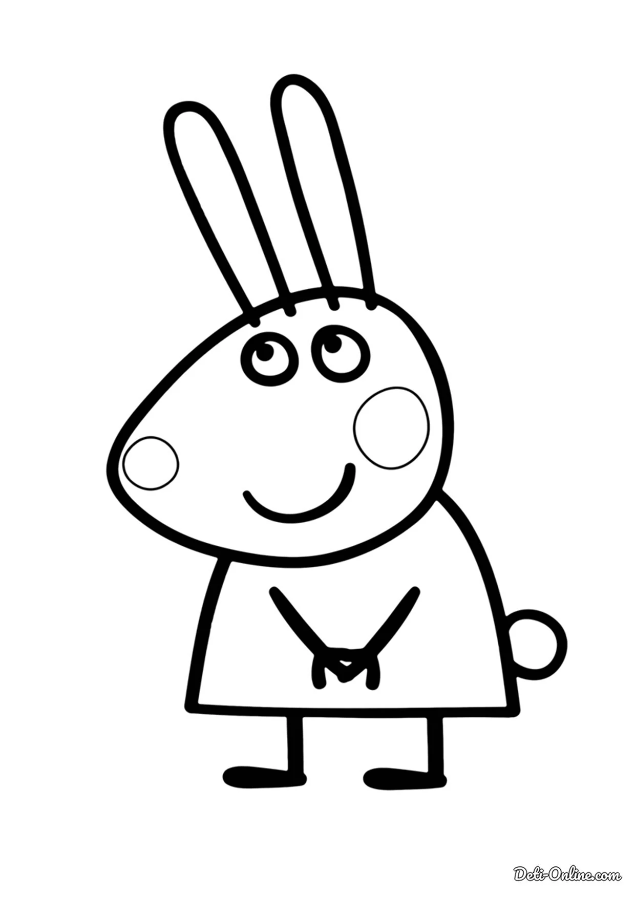 Кролик Ребекка из свинки Пеппы. Картинка из мультфильма