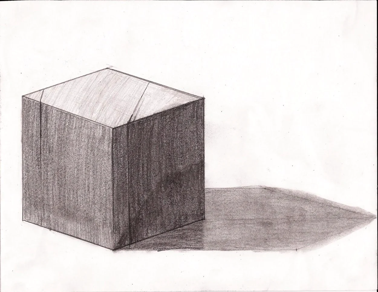 Куб карандашом. Для срисовки
