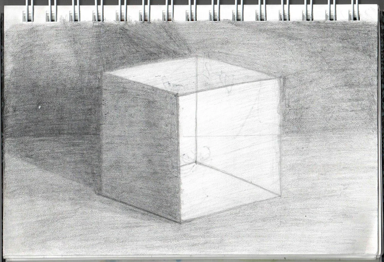 Куб рисунок. Для срисовки