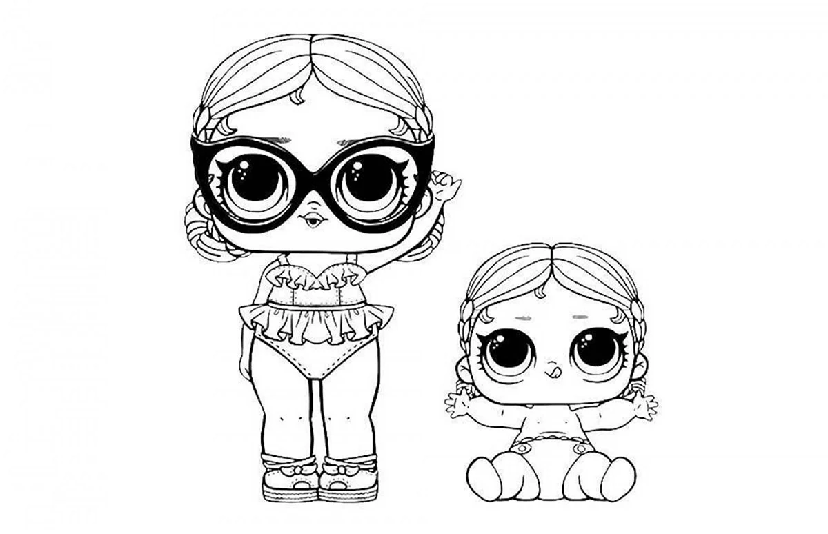 Куклы ЛОЛ 3 серия конфетти поп раскраска. Для срисовки