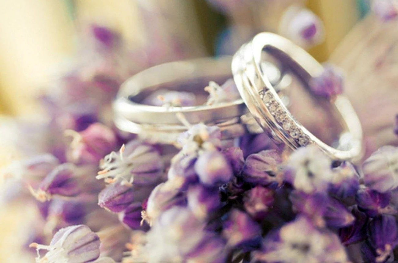 Лавандовая свадьба кольца. Поздравление с годовщиной свадьбы
