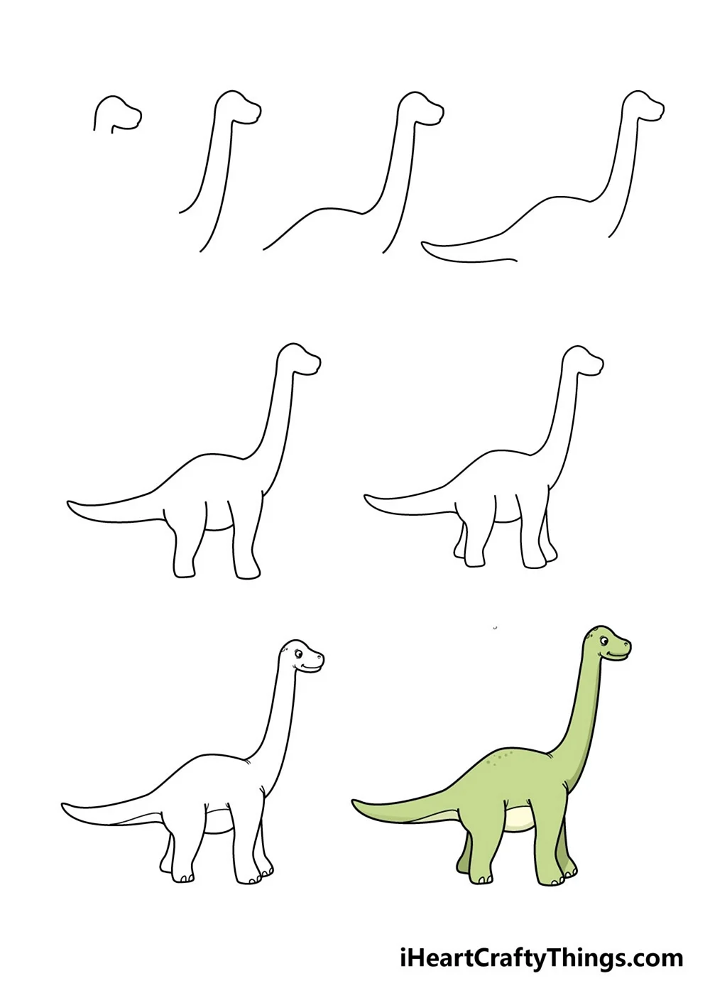 Лёгкие рисунки динозавров. Для срисовки