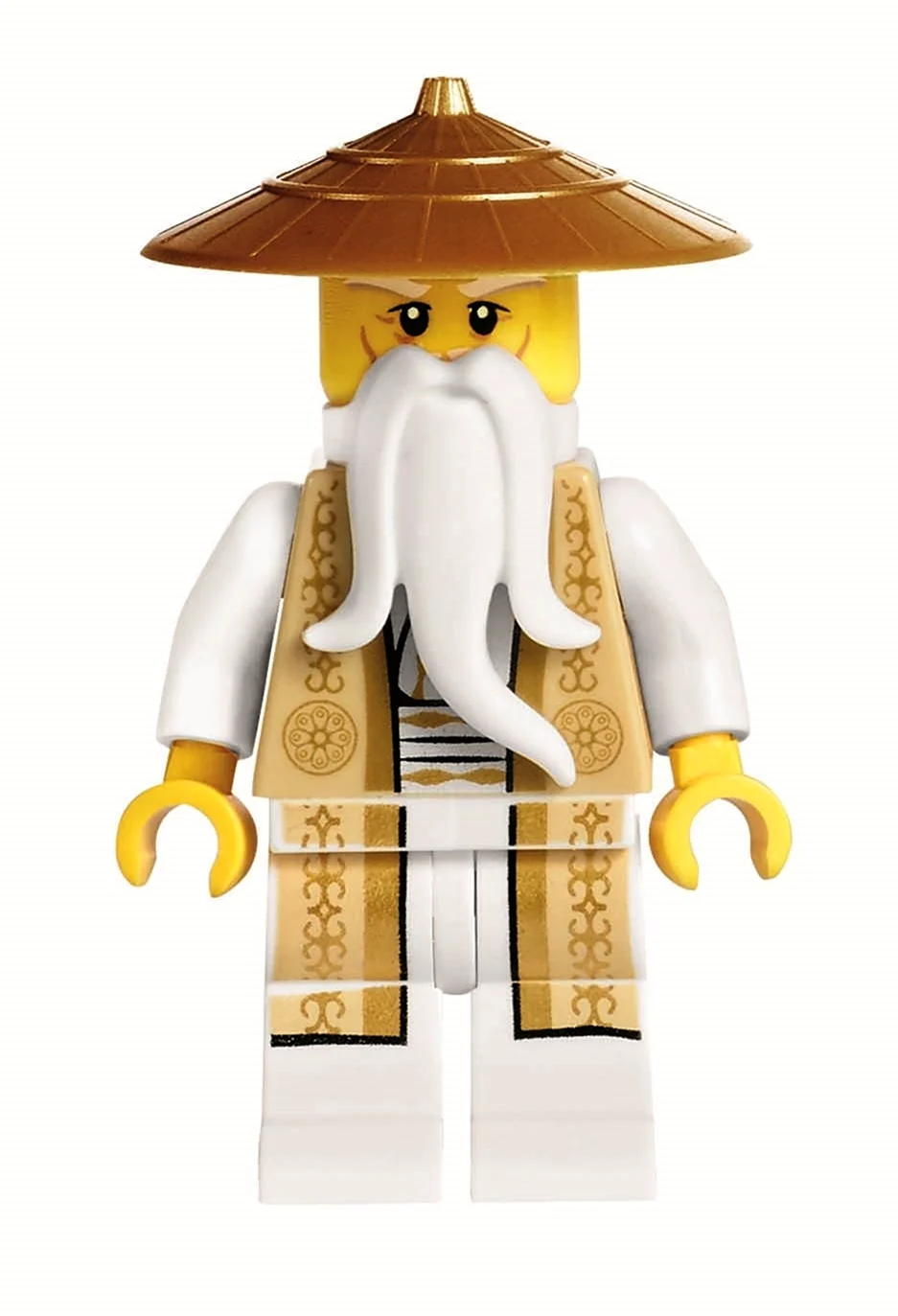 LEGO минифигурки Ниндзяго мастер ву. Картинка из мультфильма
