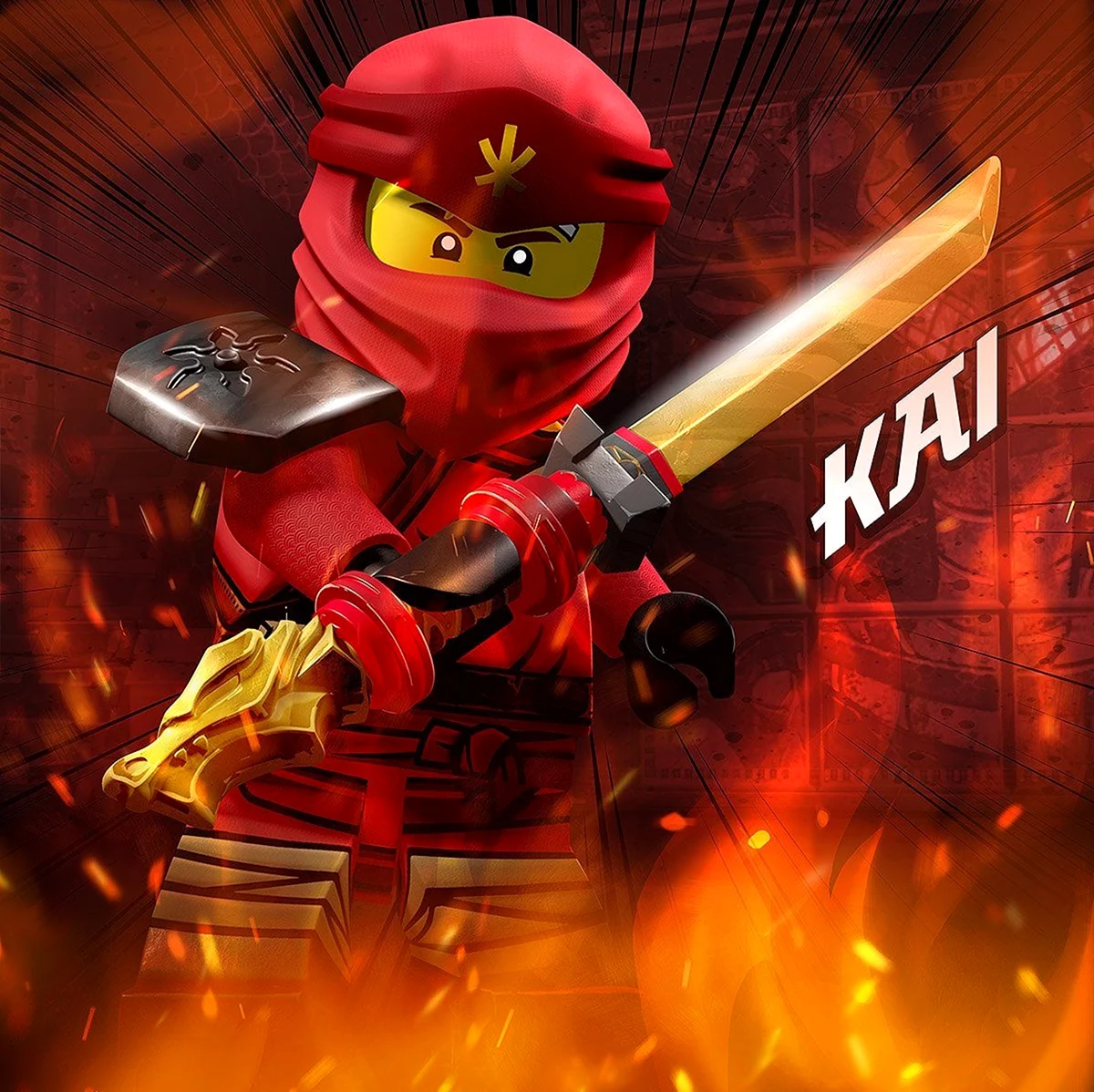 LEGO Ninjago Кай. Картинка из мультфильма