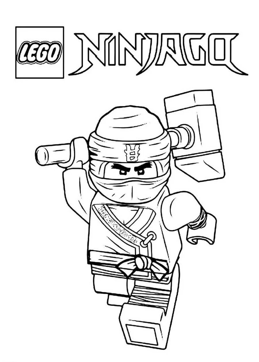 LEGO Ninjago раскраска Cole. Для срисовки