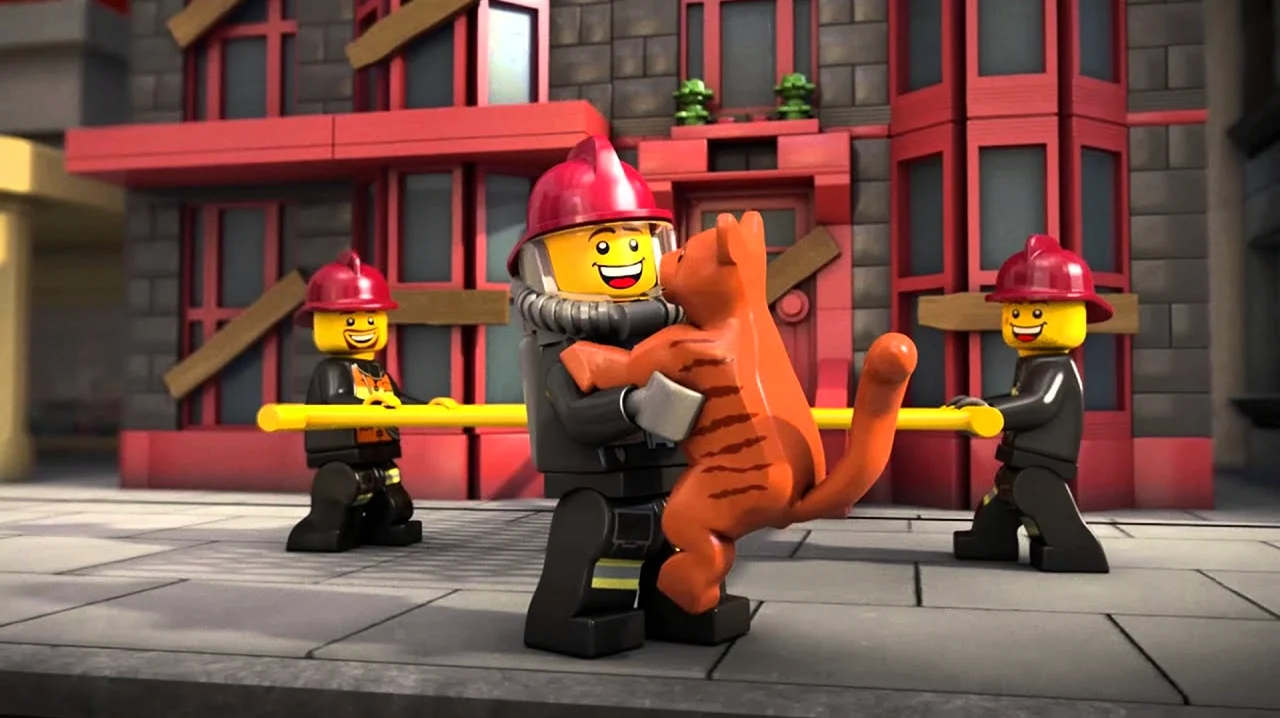 Лего Сити пожарная мультфильмы. Картинка из мультфильма