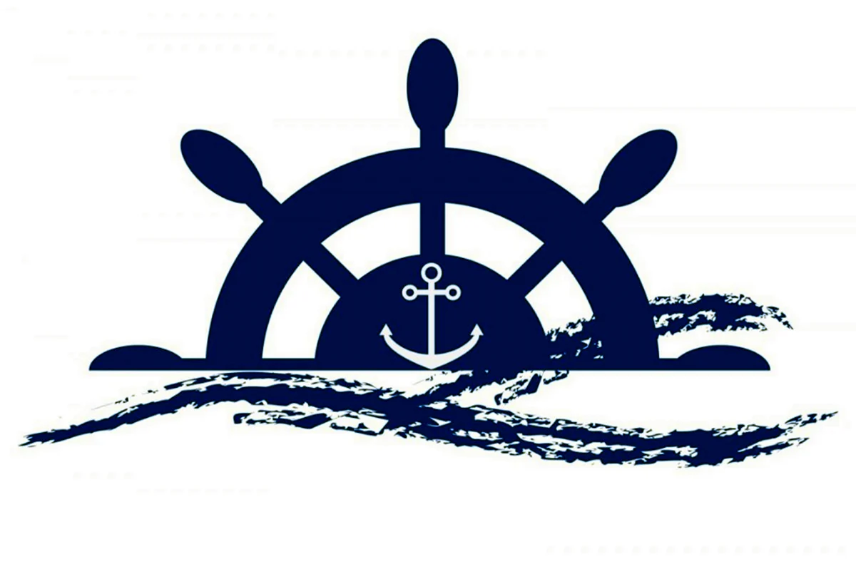 Логотип в морском стиле. Поздравление