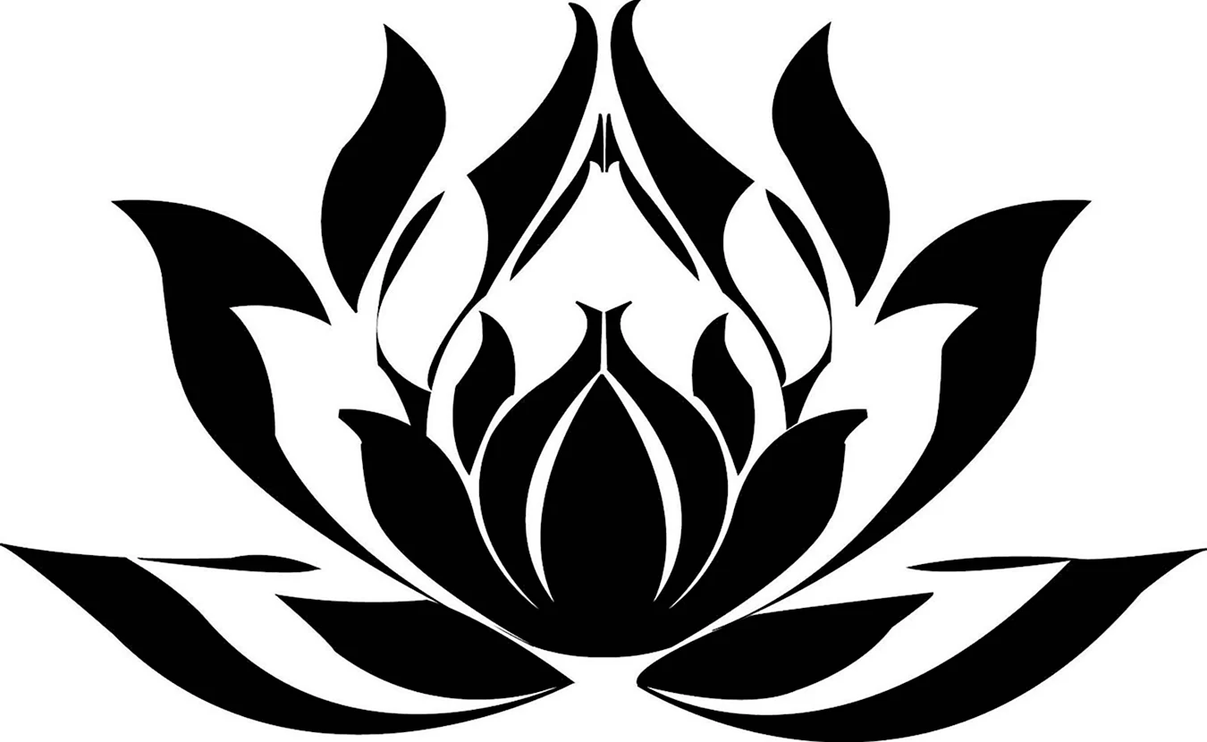 Лотус цветок символ. Для срисовки