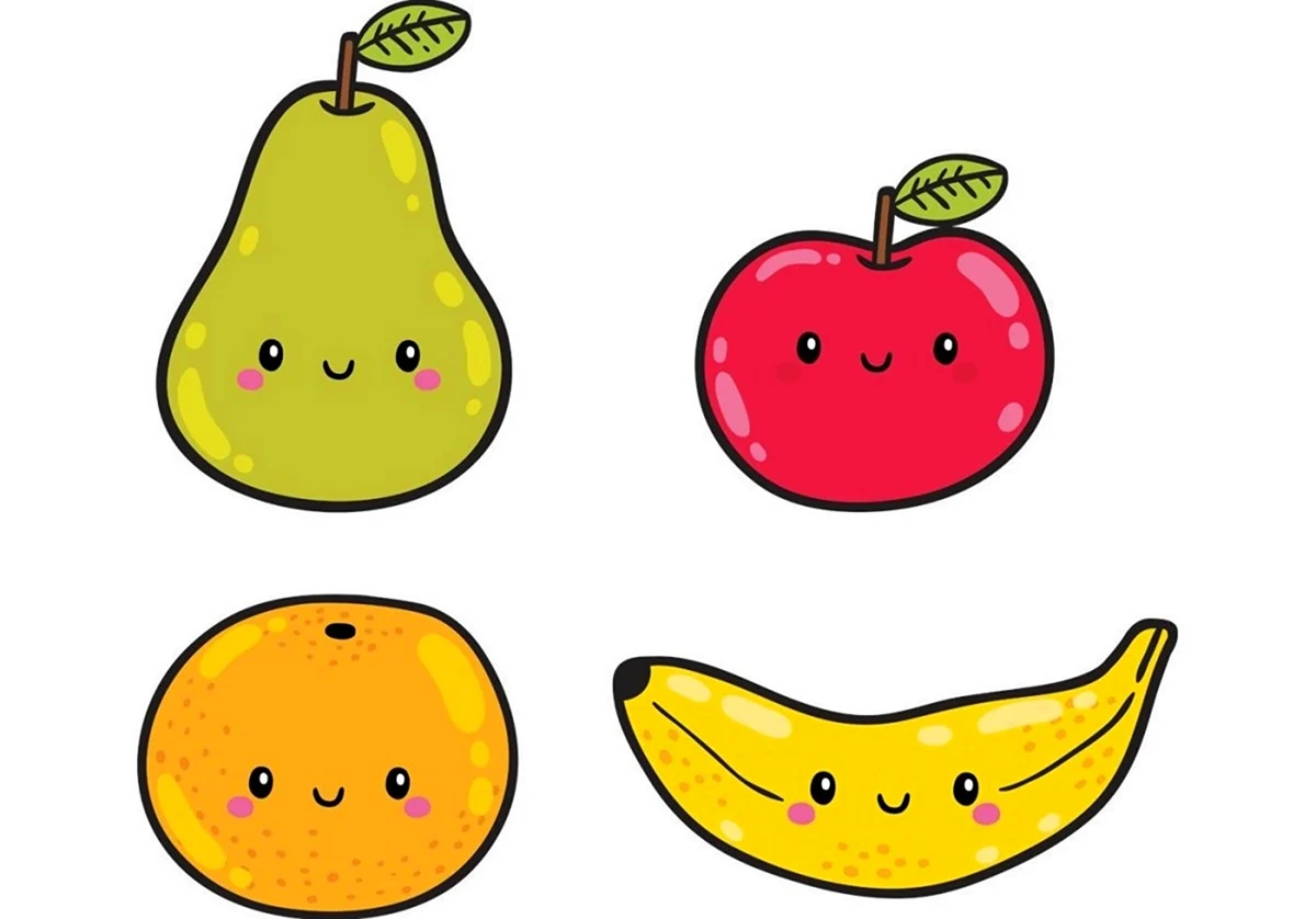 Маленькие рисунки для срисовки фрукты. Для срисовки