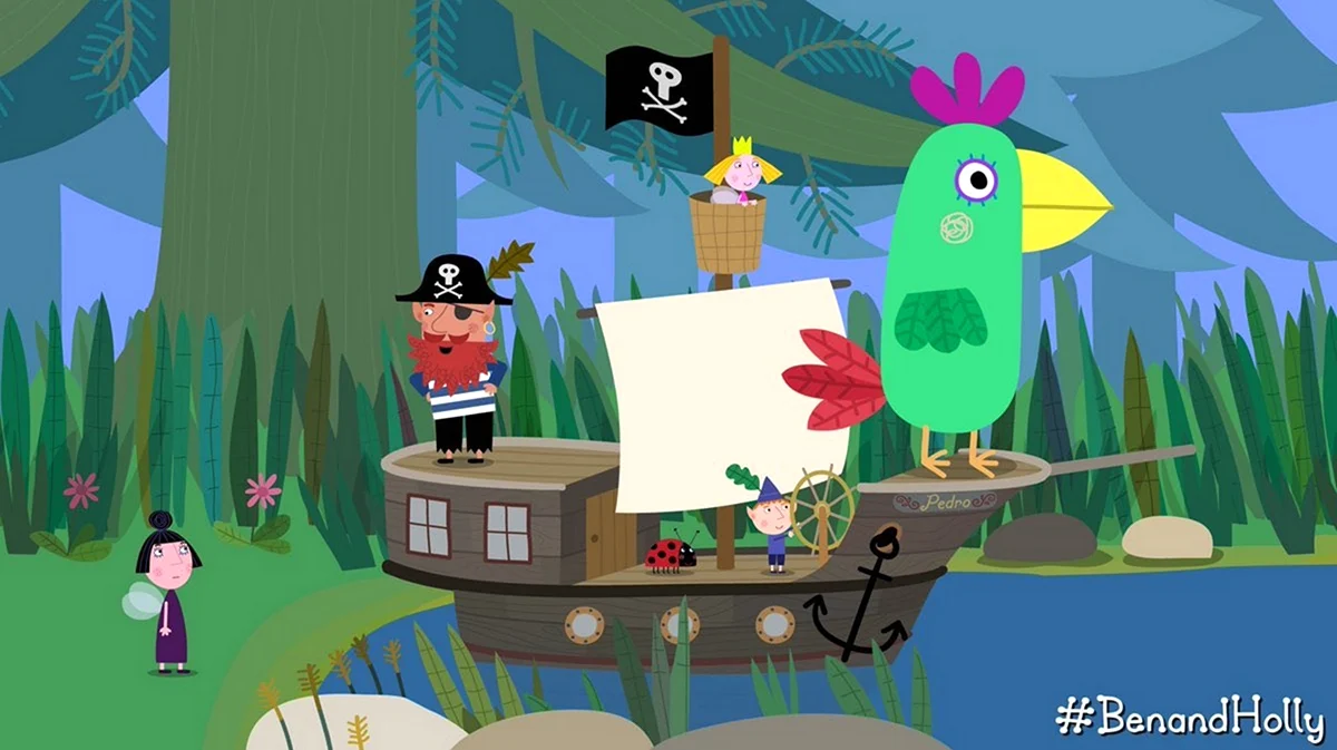 Маленькое королевство Бена и Холли пират. Картинка из мультфильма