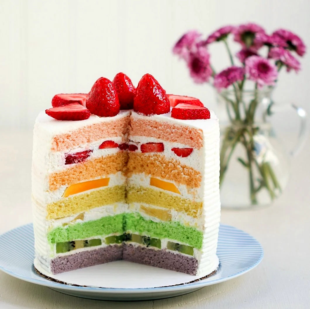 Малиново фисташковый торт Виктория Мельник. Красивая картинка