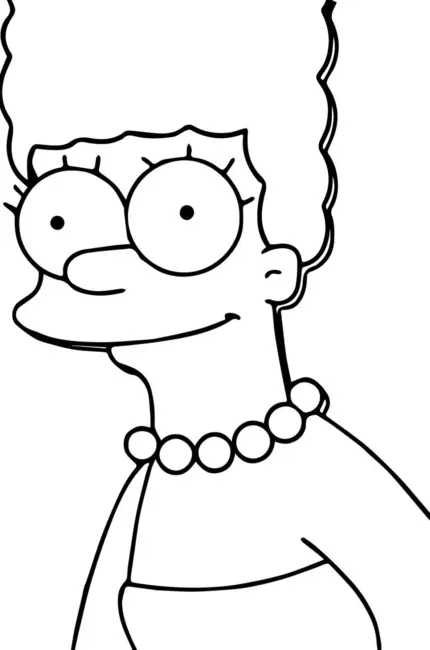 Мардж симпсон раскраска. Для срисовки