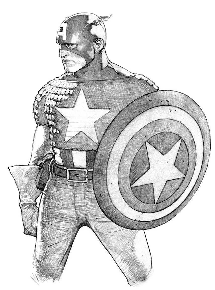 Марвел Капитан Америка срисовка. Для срисовки