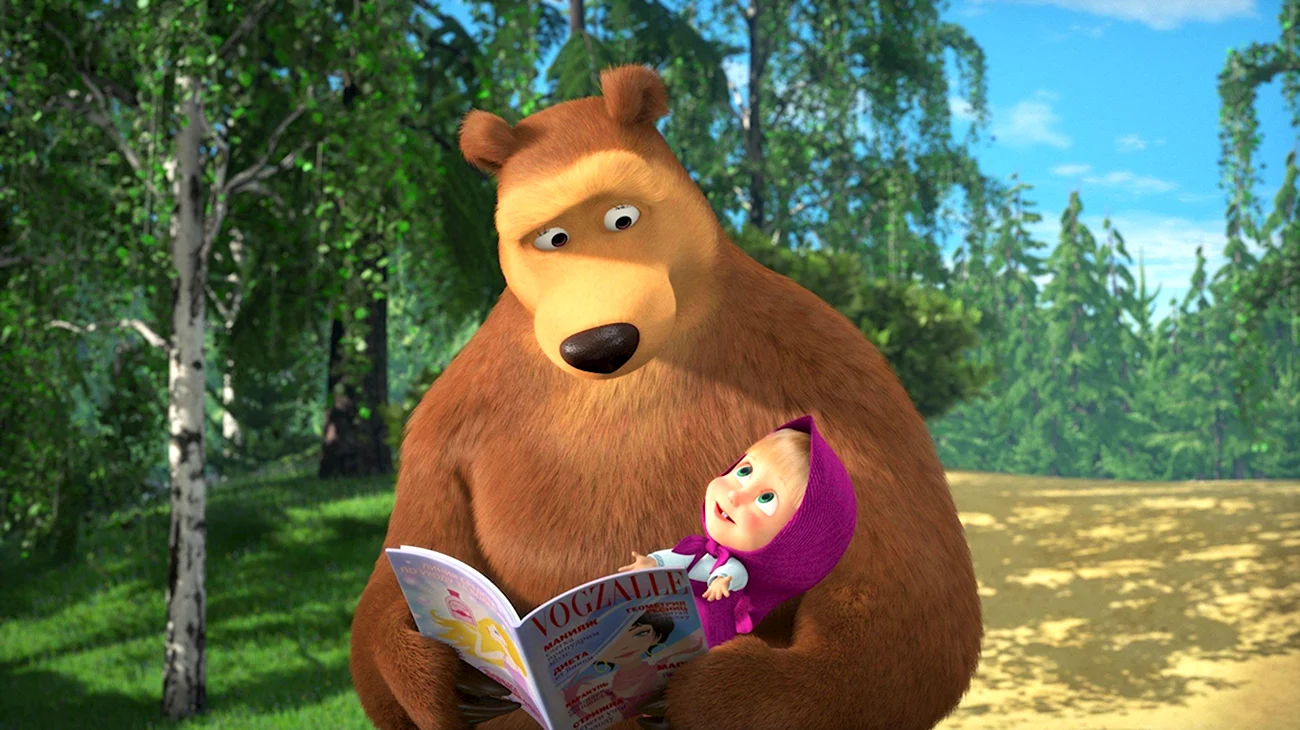 Маша и медведь 19. Картинка из мультфильма