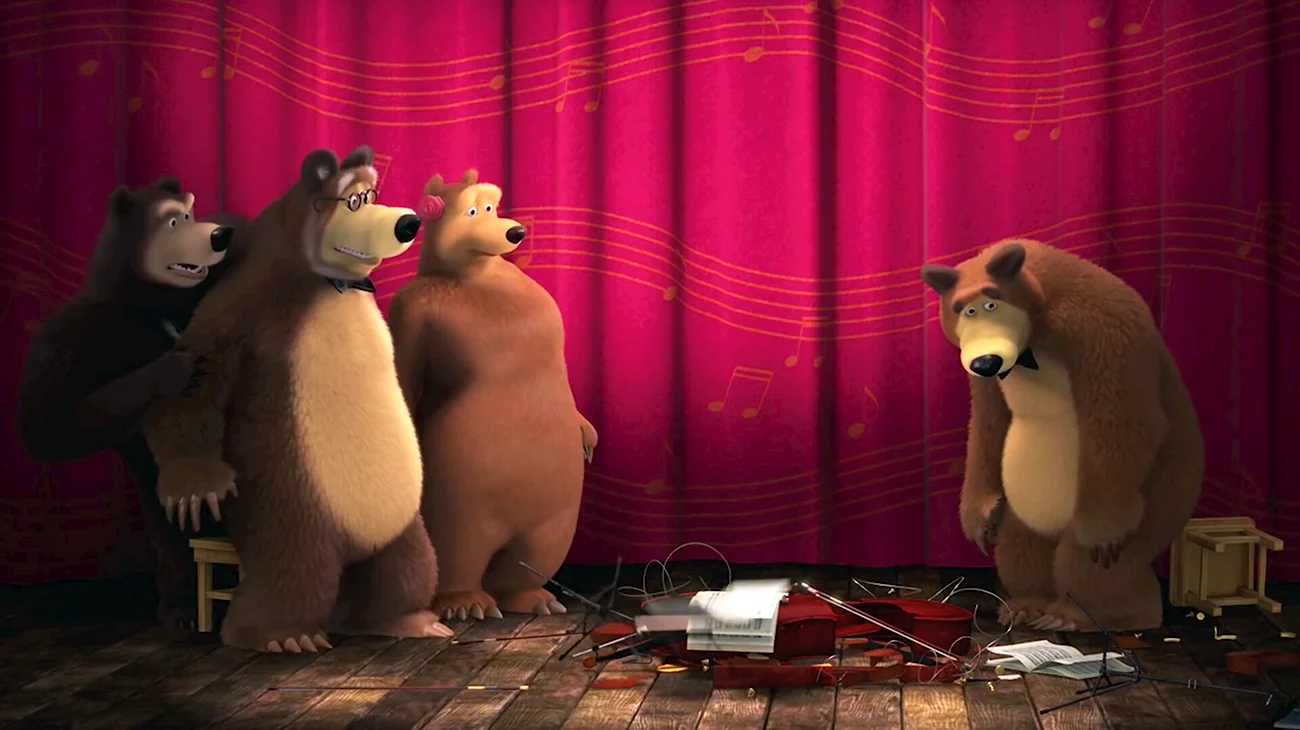 Маша и медведь квартет плюс. Картинка из мультфильма