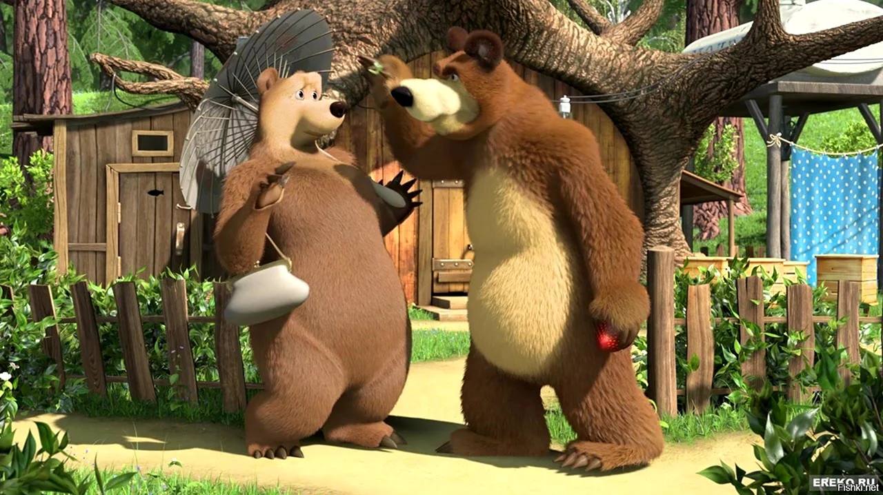 Маша и медведь медведь и Медведица. Картинка из мультфильма