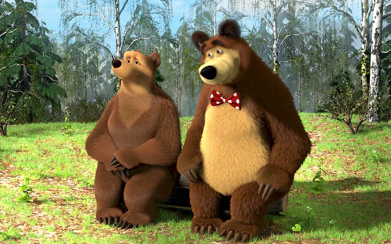 Маша и медведь Медведица. Картинка из мультфильма
