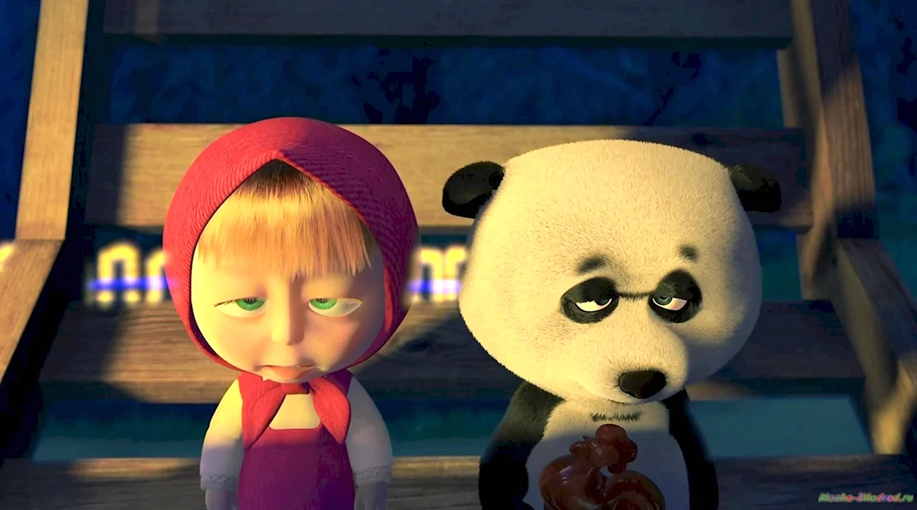 Маша и медведь Панда повар. Картинка из мультфильма