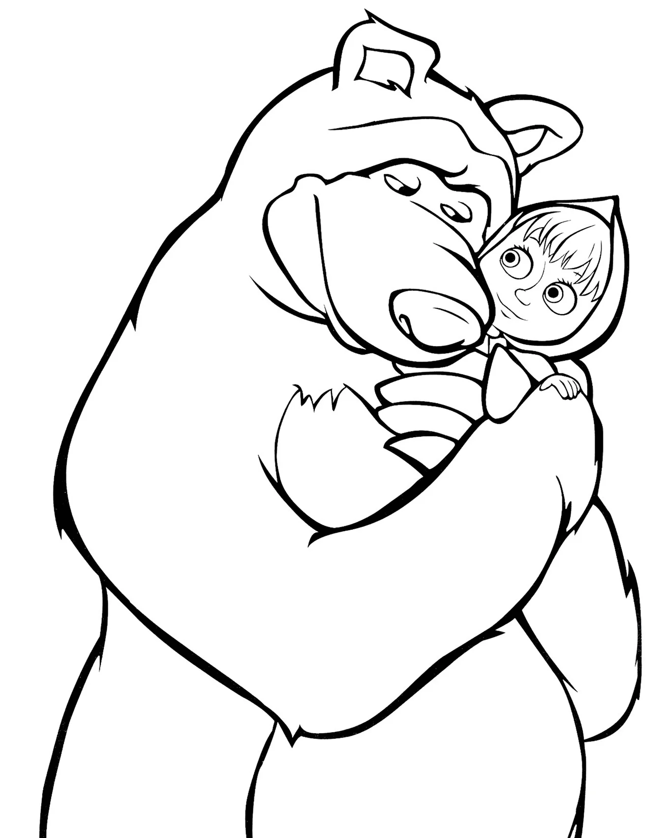 Маша и медведь рисунок раскраска. Для срисовки