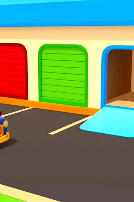 Машины помощники. Картинка из мультфильма