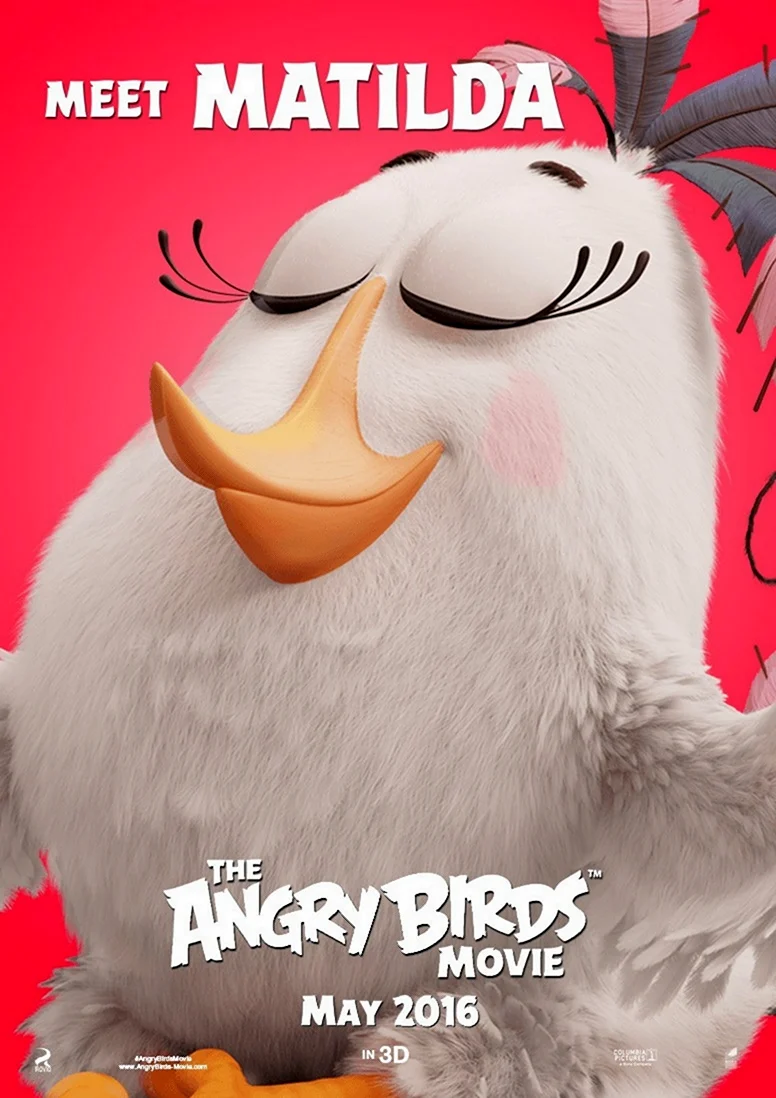 Матильда из фильма Angry Birds. Картинка из мультфильма