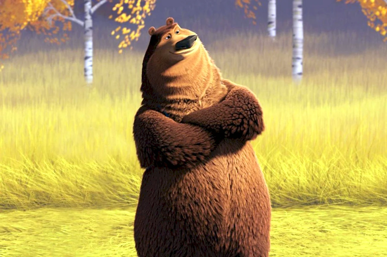 Медведь Буг сезон охоты. Картинка из мультфильма