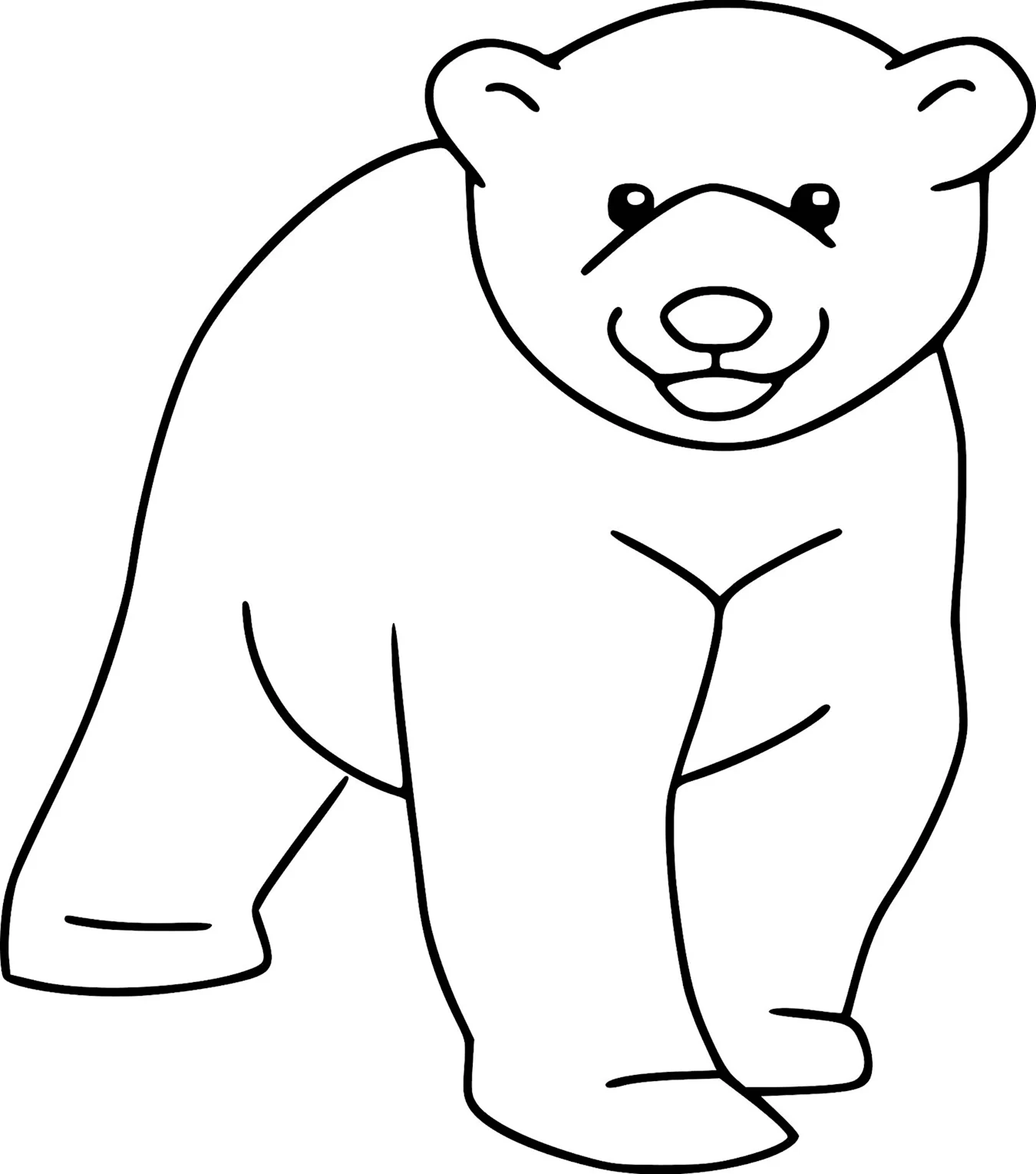 Медведь раскраска для детей. Для срисовки