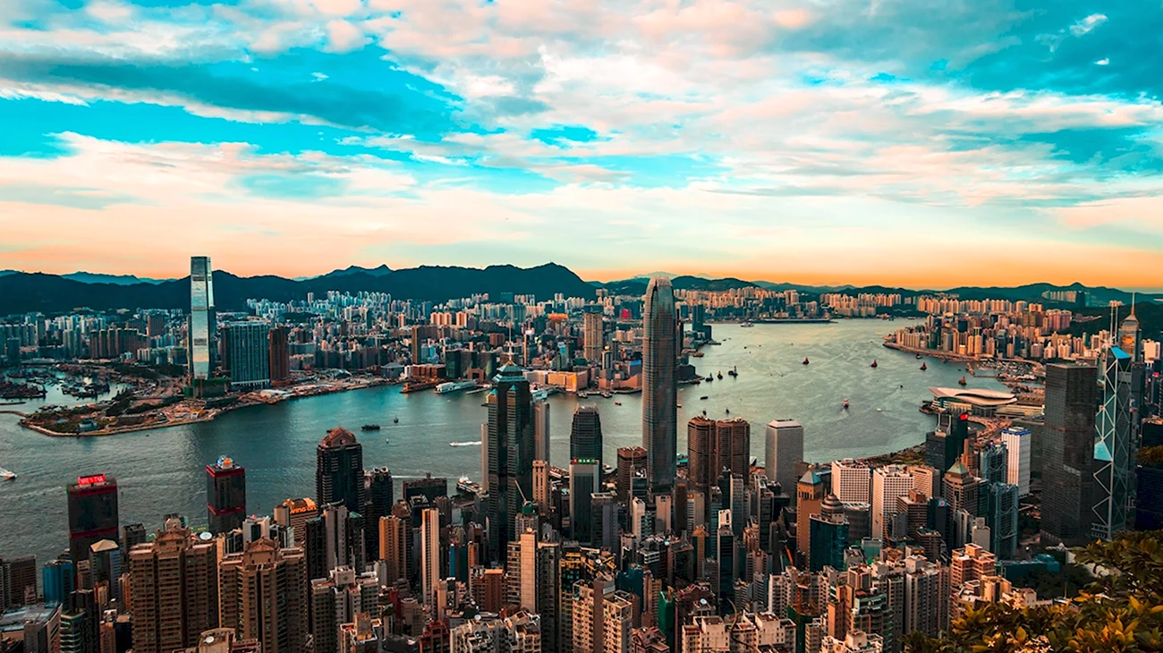 Мегаполис Гонконг. Картинка