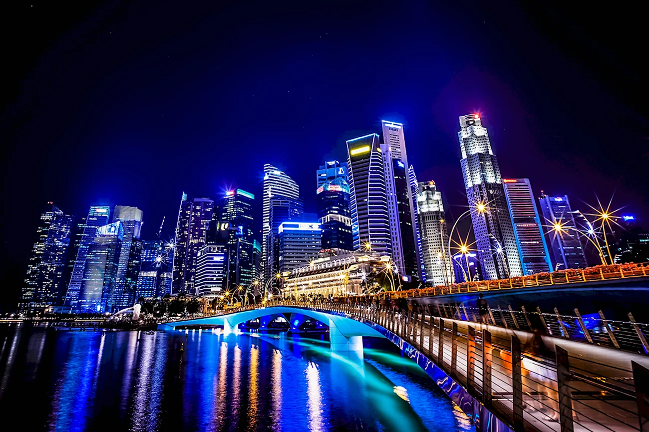 Мегаполис Сингапур. Красивая картинка