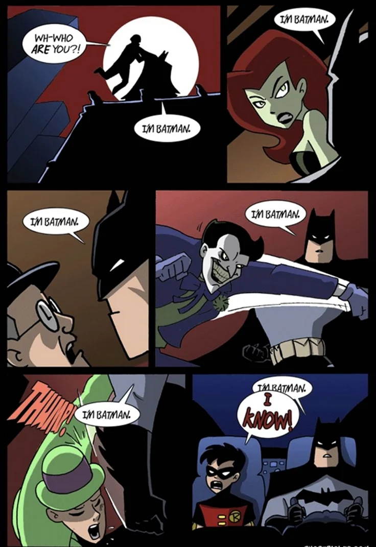Мем про Бэтмена и Робина. Прикольная картинка