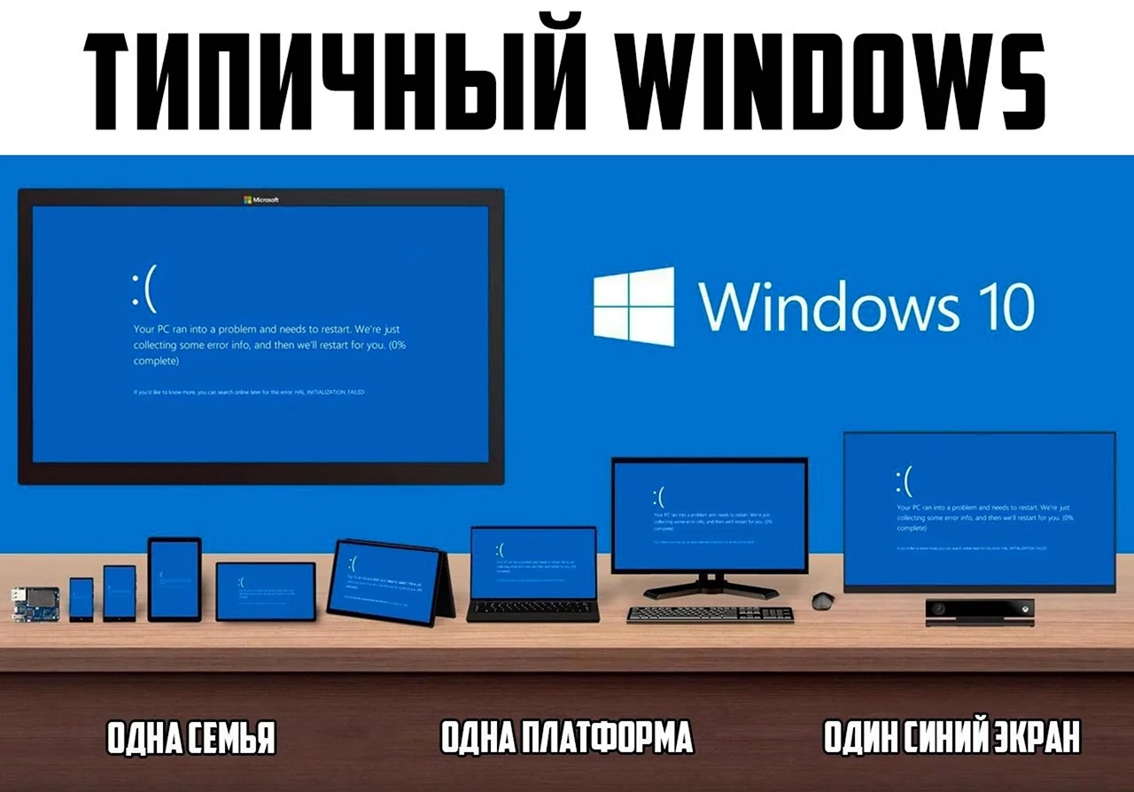 Мемы про Windows. Картинка