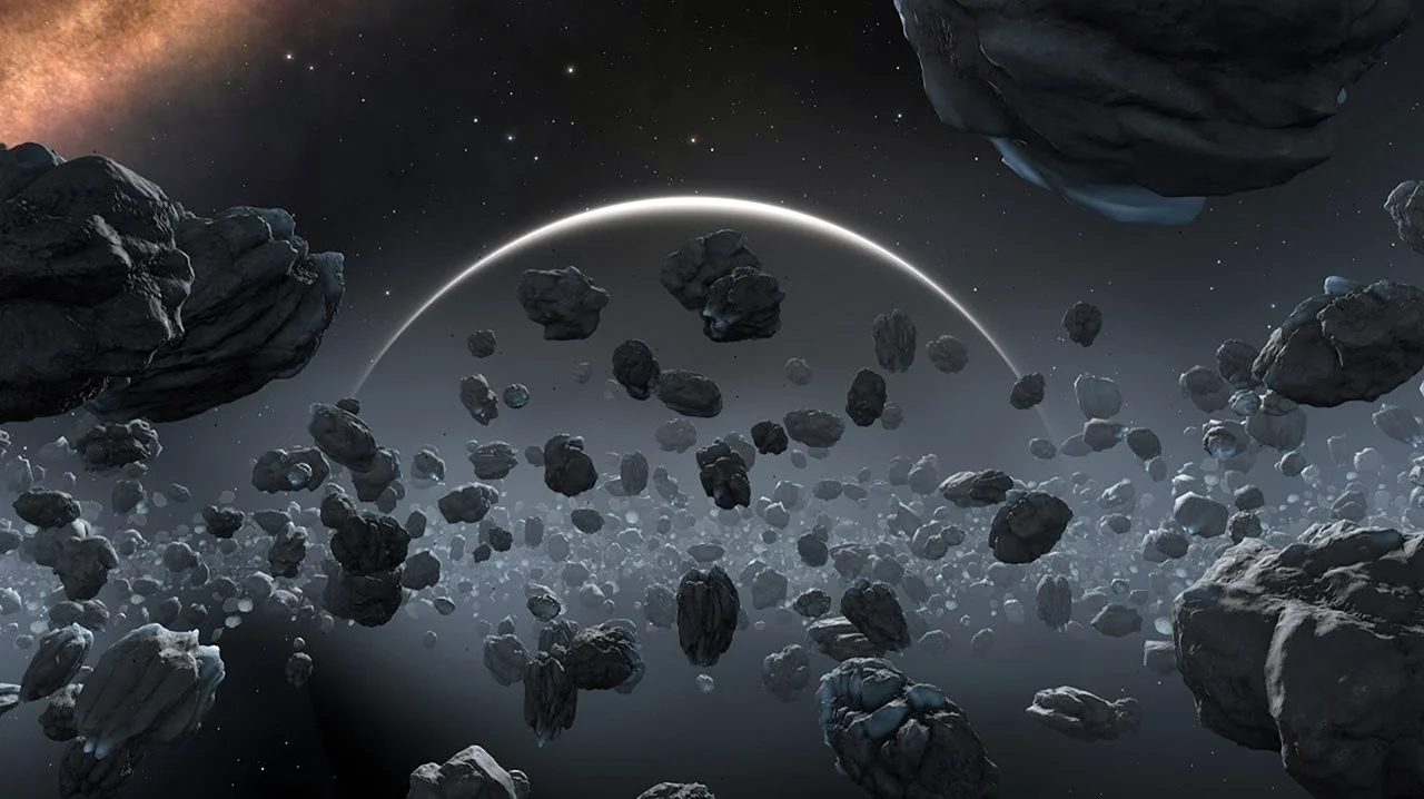 Метеориты в космосе. Картинка