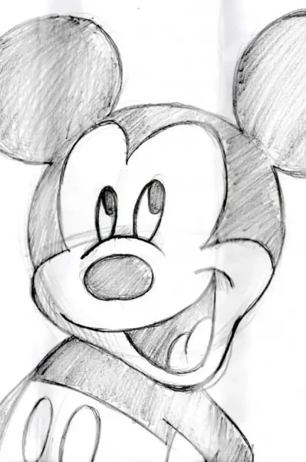 Микки Маус рисунок карандашом. Красивая картинка